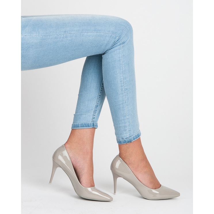 Comer Tacones lacados con estilo gris 2 Comer Tacones lacados con estilo gris 2