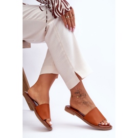 Pantuflas Clásicas Mujer Camel Aphrodite marrón 1