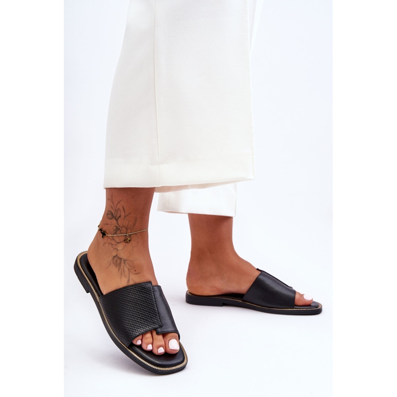 Pantuflas Mujer Harmony Piel Negra negro 2