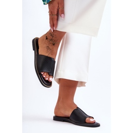 Pantuflas Mujer Harmony Piel Negra negro 3