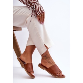 Pantuflas Mujer Harmony Piel Camel marrón 6