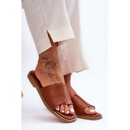 Pantuflas Mujer Harmony Piel Camel marrón 7
