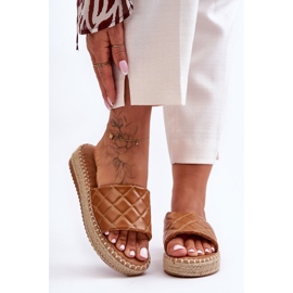 Pantuflas de mujer con plataforma Camel Lullaby marrón 2 Pantuflas de mujer con plataforma Camel Lullaby marrón 2