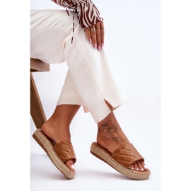 Pantuflas de mujer con plataforma Camel Lullaby marrón 5