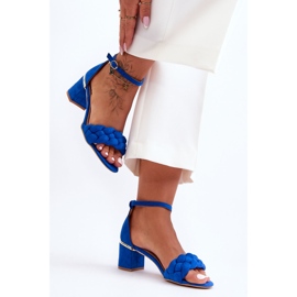 Sandalias trenzadas de ante azul Essenza 6