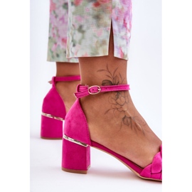 Sandalias Trenzadas Ante Fucsia Essenza rosado 4