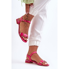 Sandalias De Mujer Con Tira Decorativa Planas Fucsia Adissa rosado 4