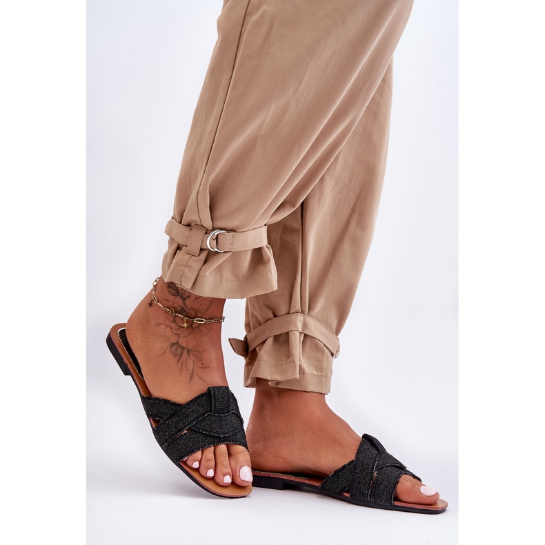 Pantuflas de Lona Aversa Mujer Negras negro 1