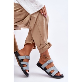 FJ1 Pantuflas Mujer Tela Velcros Azul Claro Jose 5
