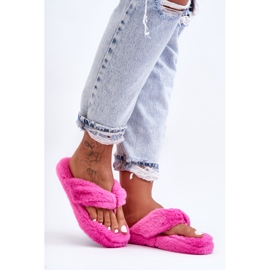 Pantuflas Mujer Piel Pantuflas Elma Fucsia rosado 1