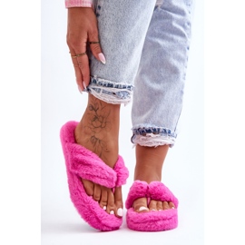 Pantuflas Mujer Piel Pantuflas Elma Fucsia rosa 2