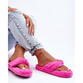 Pantuflas Mujer Piel Pantuflas Elma Fucsia rosado 7
