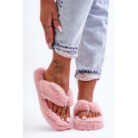 Pantuflas Mujer Piel Pantuflas Elma Rosa 2