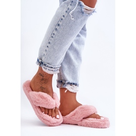 Pantuflas Mujer Piel Pantuflas Elma Rosa 1