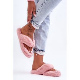 Pantuflas Mujer Piel Pantuflas Elma Rosa rosado 4