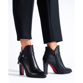 Botas clásicas de mujer Shelovet negras con tacón alto negro 2
