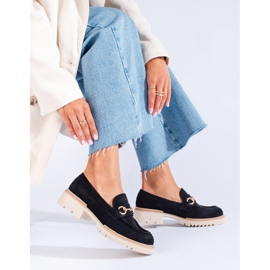 Seastar Mocasines mujer calados sobre plataforma Shelovet negro 3