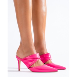 Zapatos de tacón de aguja rosa Shelovet 1