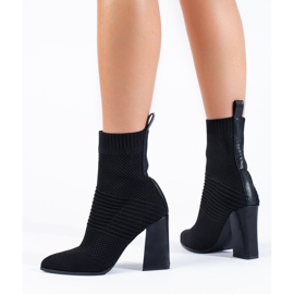 Botines negros con parte superior Shelovet flexible 3