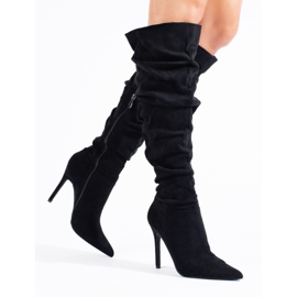 Botas de mujer en ante negro de Shelovet 2