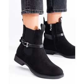 Botines Chelsea en ante negros de Shelovet 2