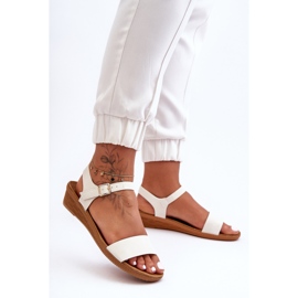 Sandalias blancas clásicas de cuña baja Arya blanco 1