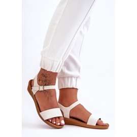 Sandalias blancas clásicas de cuña baja Arya blanco 5
