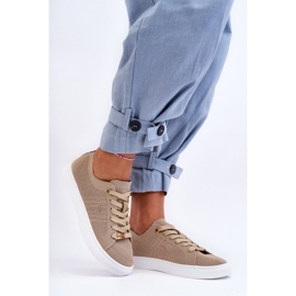 PE1 Zapatillas Mujer Cordones Beige Etna 4