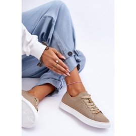 PE1 Zapatillas Mujer Cordones Beige Etna 6