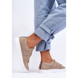 PE1 Zapatillas Mujer Cordones Beige Etna 8