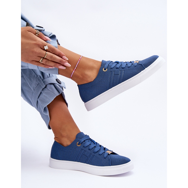 PE1 Zapatillas Mujer Cordones Azul Etna 2
