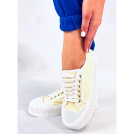 Deportivas de mujer con plataforma Dors Yellow amarillo 1
