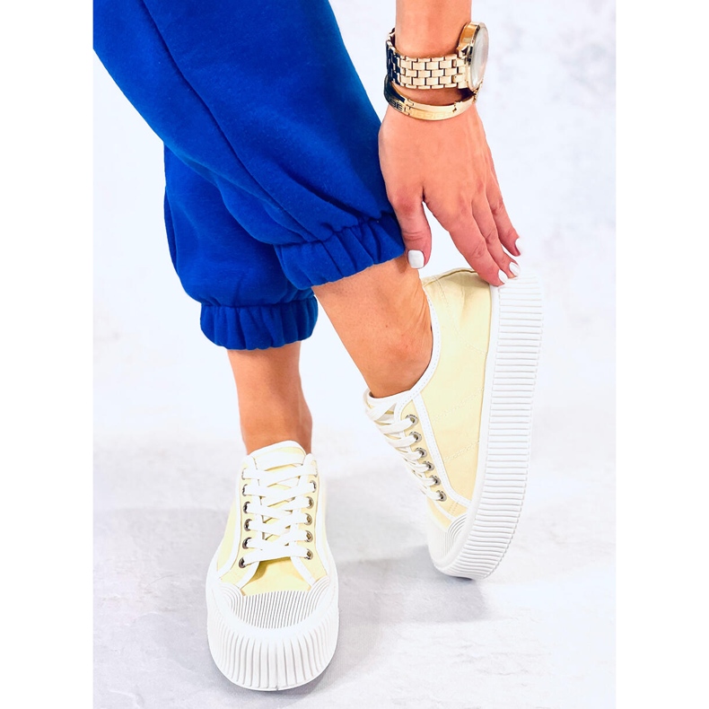 Deportivas de mujer con plataforma Dors Yellow amarillo 2