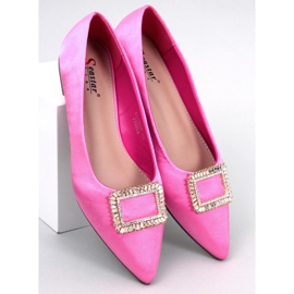 Bailarinas elegantes con piedras Lorella Fushia rosado 5