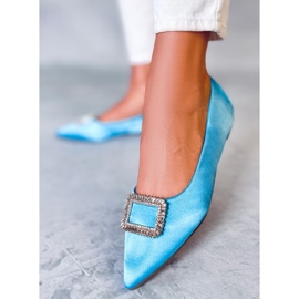 Bailarinas elegantes con piedras Lorella Blue azul 1