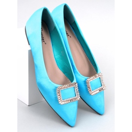 Bailarinas elegantes con piedras Lorella Blue azul 5