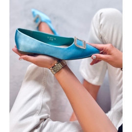 Bailarinas elegantes con piedras Lorella Blue azul 3
