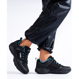 Zapatillas trekking outdoor mujer DK negro y azul 2