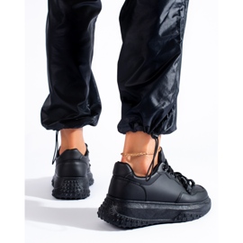 Deportivas negras de mujer con cadena Shelovet negro 3
