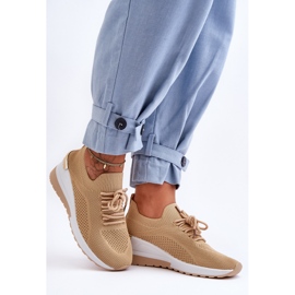 PG1 Zapatillas Deportivas Sin Cordones De Tela Beige Visconti Cuña 4