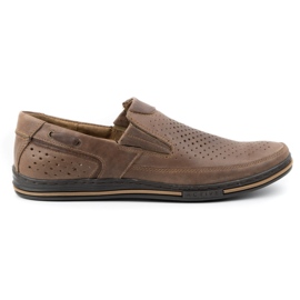Polbut Zapatos de cuero para hombre 09 para verano Marrón 2