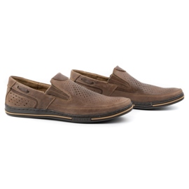 Polbut Zapatos de cuero para hombre 09 para verano Marrón 3