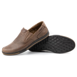 Polbut Zapatos de cuero para hombre 09 para verano Marrón 4