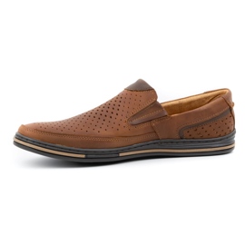 Polbut Zapatos de piel de hombre 09 para verano camel naranja 2