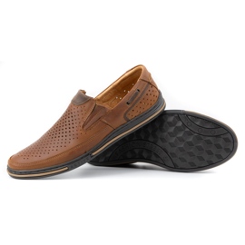 Polbut Zapatos de piel de hombre 09 para verano camel naranja 4