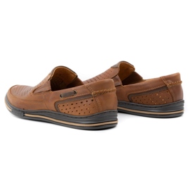 Polbut Zapatos de piel de hombre 09 para verano camel naranja 6