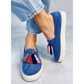Zapatillas Salma Jeans con flecos azul 5