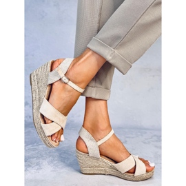 Sandalias cuña alpargata Willa Beige 3