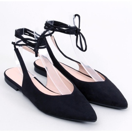 Dentoni Bailarinas negras con cordones negro 1