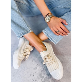Bruni LT.BEIGE zapatillas estilo calcetín de mujer 2